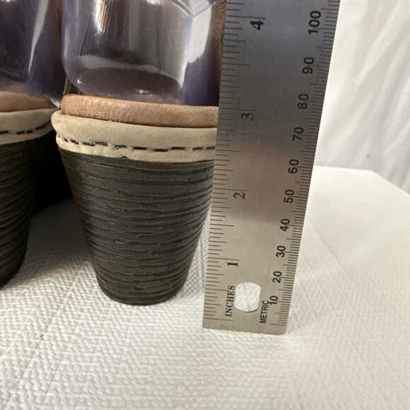 Dansko Sandals Womens Size 8 Vanda Taupe Nubuck Wedge Slingback Shoes 38 - Picture 5 of 10